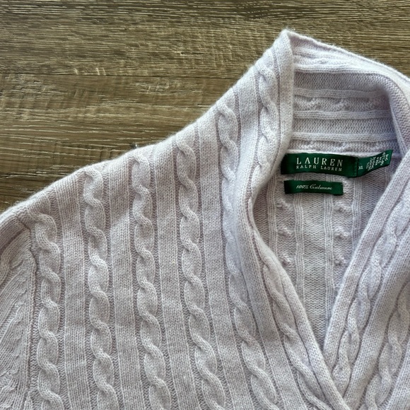 Ralph Lauren V-Neck Sweater - Light Purple - Picture 4 of 7